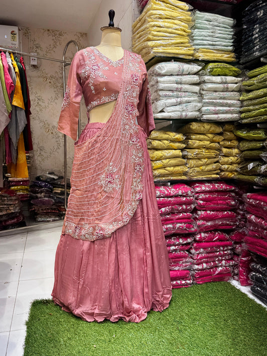 Simmer Tissue Blush Pink 3pc Set Drep Style