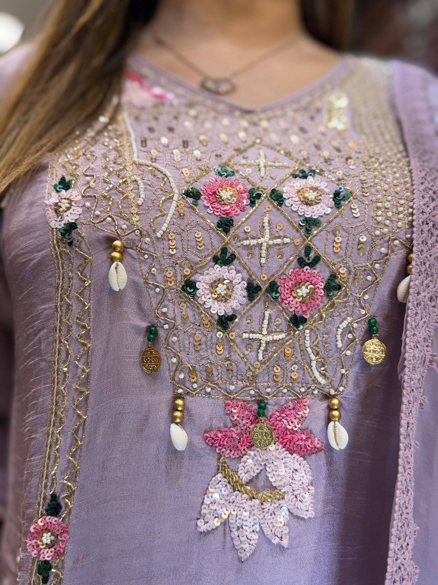 Dola Silk Lylac Purple 3pc Set