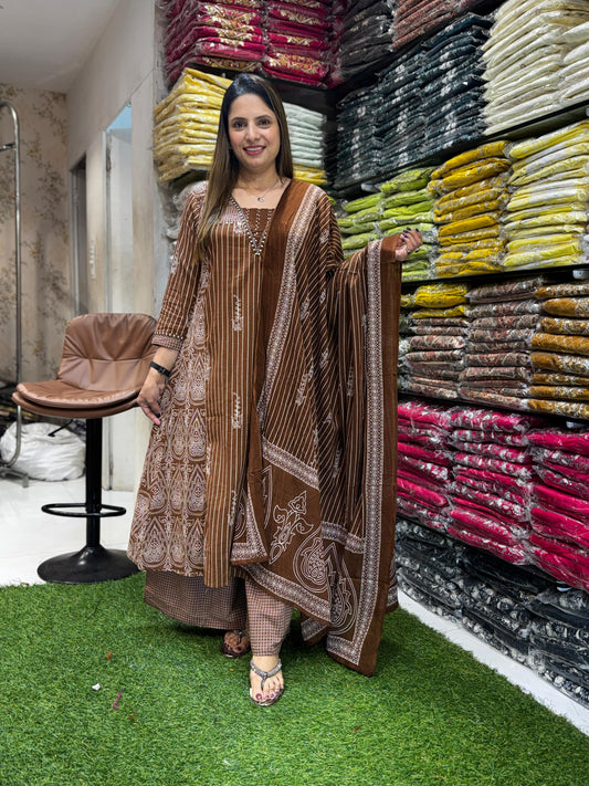 Cotton Brown 3pc Set