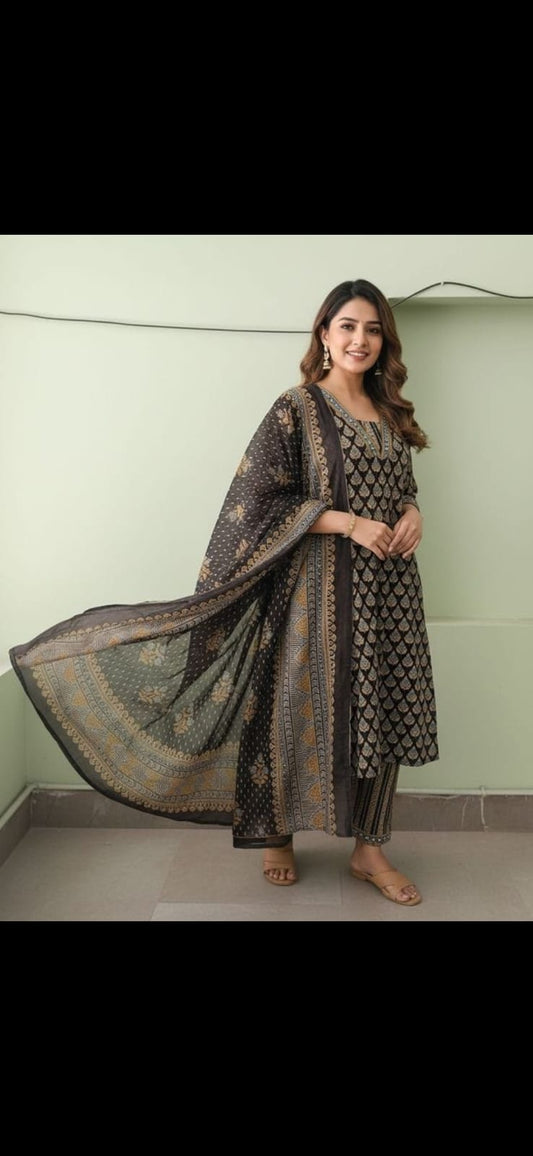 Cotton Black PLUS SIZE 3pc Set