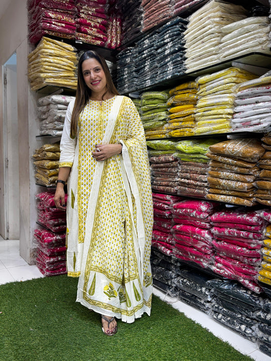 Cotton Light Lemon Yellow 3pc Set