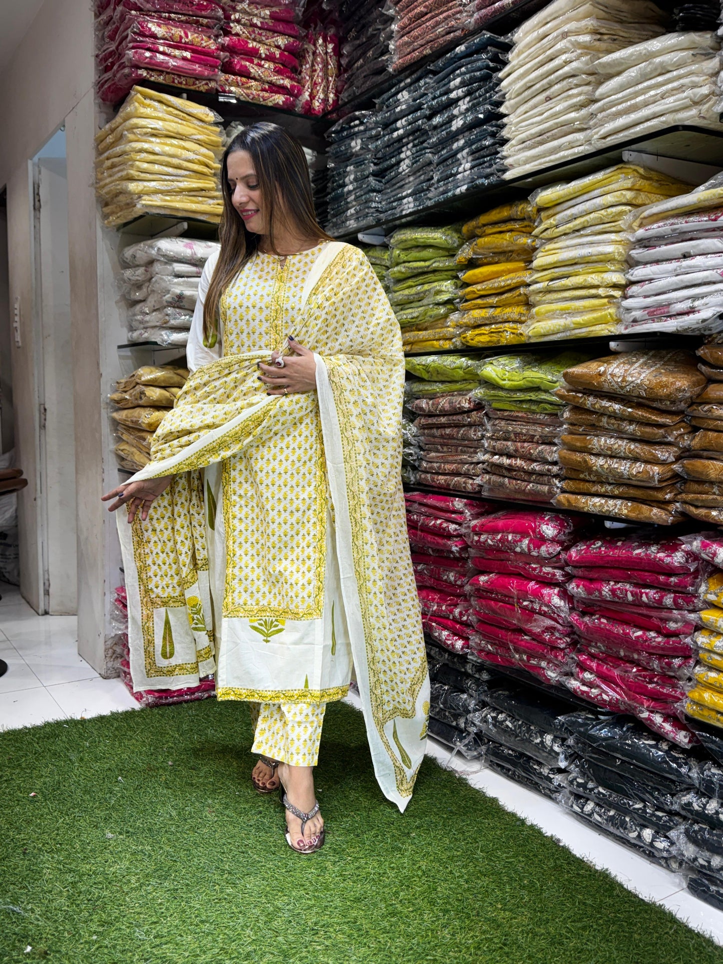 Cotton Light Lemon Yellow 3pc Set