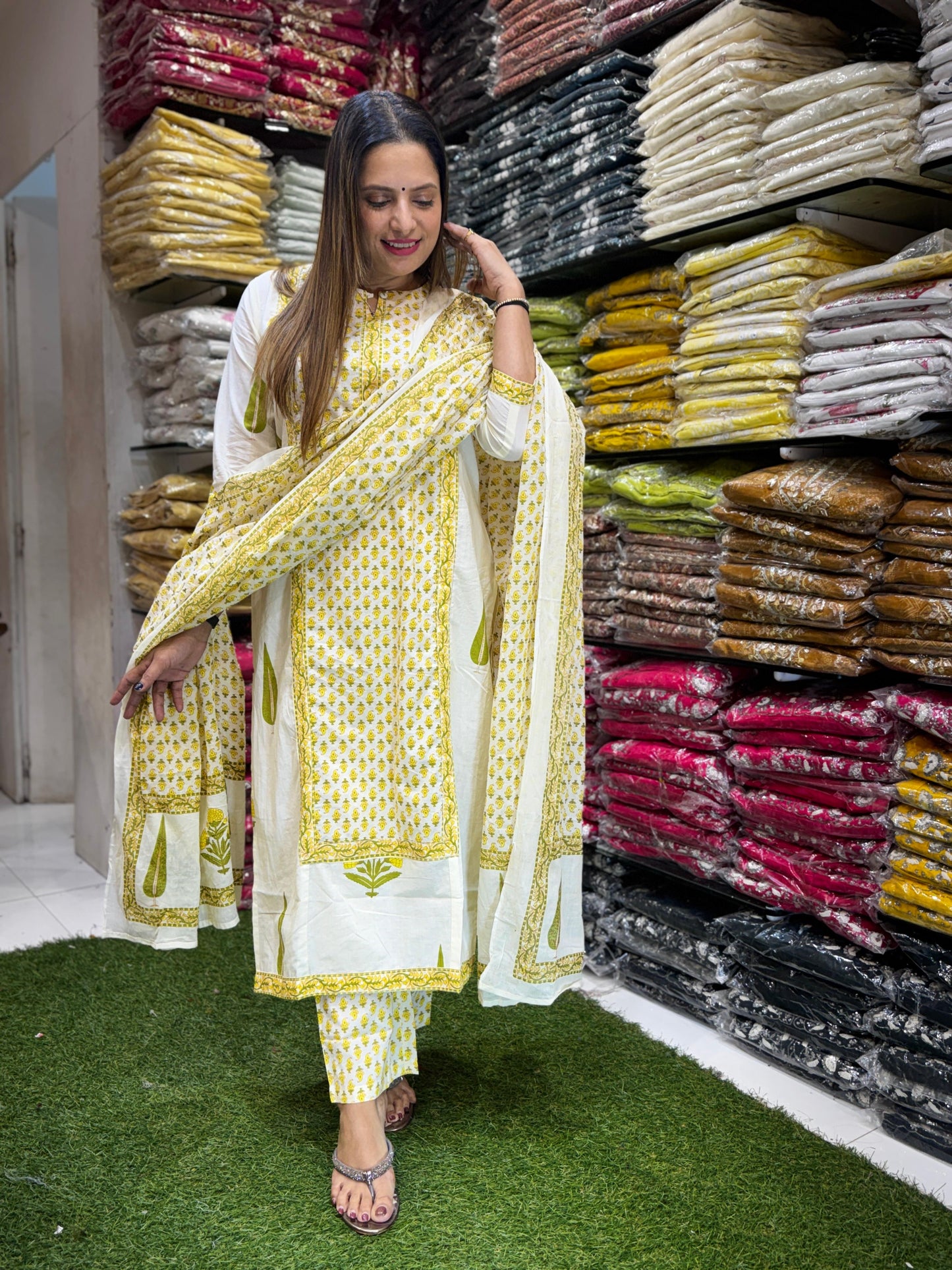 Cotton Light Lemon Yellow 3pc Set