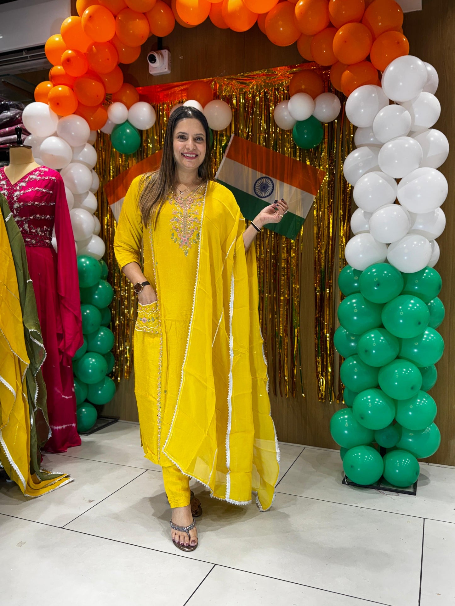 Dola Silk Yellow 3pc Set