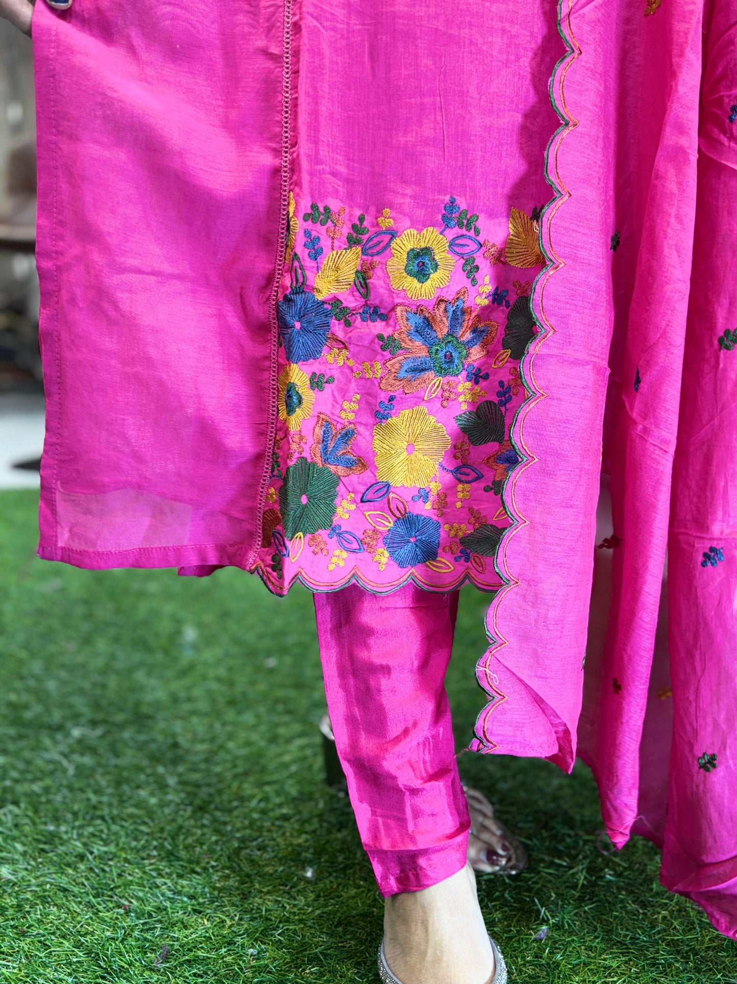 Mull Muslin Pink 3pc Set