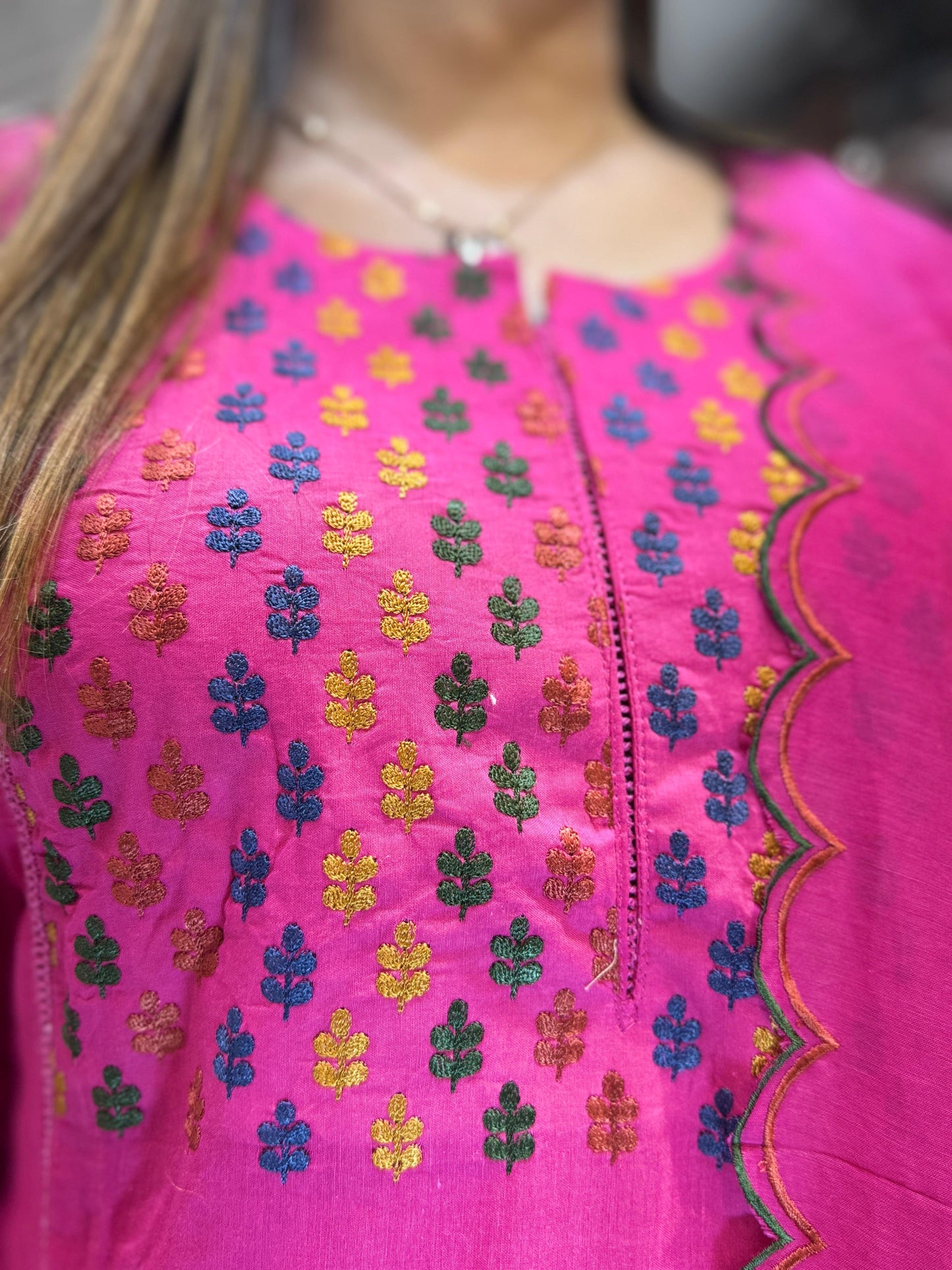 Mull Muslin Pink 3pc Set