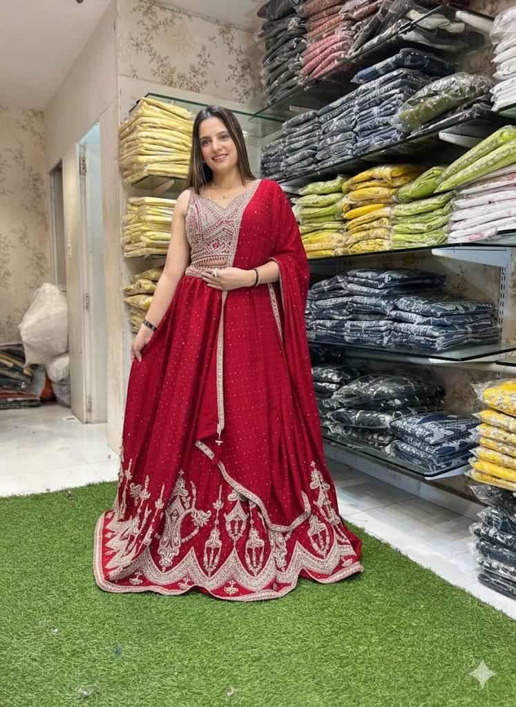 Chinon Red Lahenga