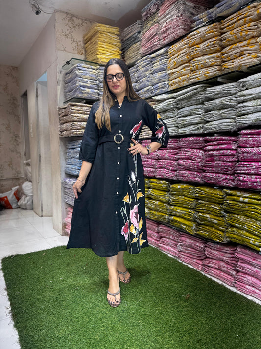 Pure Flex Cotton Black Midi