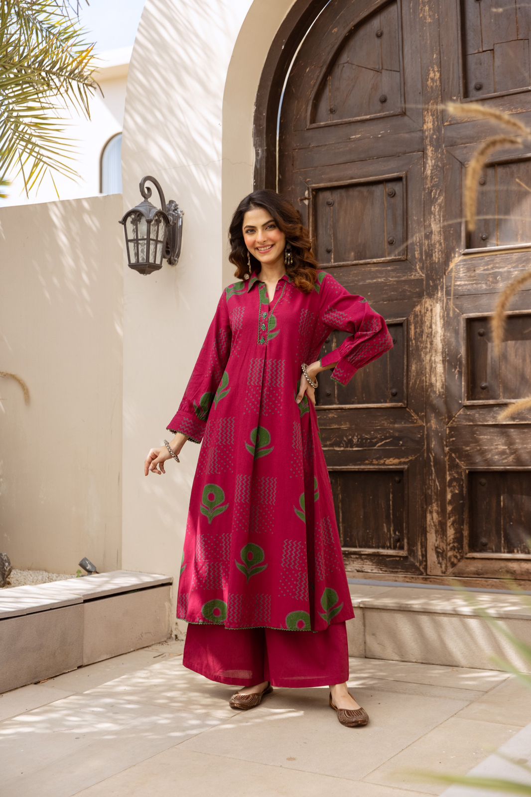 Linen Flex Mazenta 2pc Set