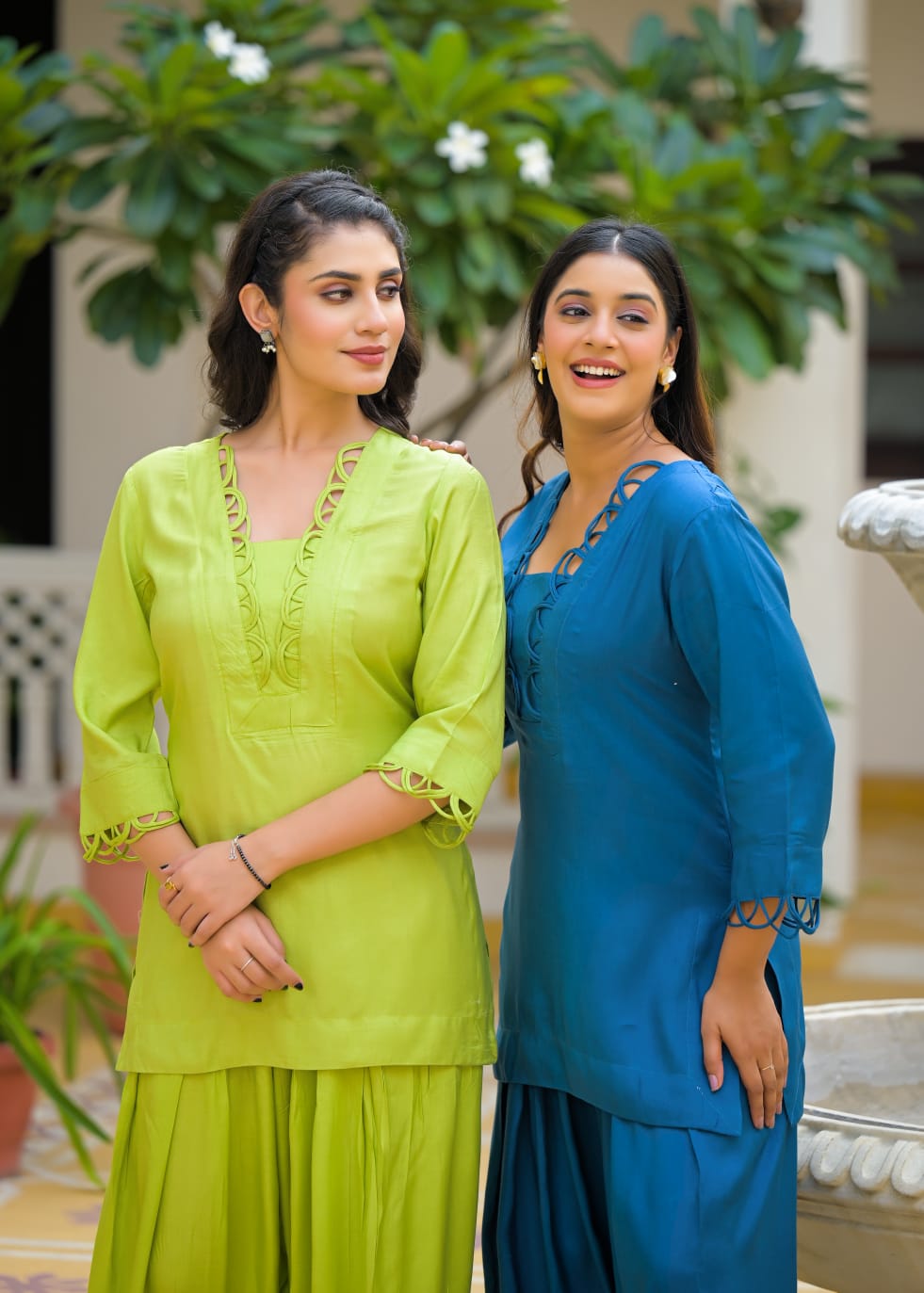 Pure Muslin Blue Farsi Salwar 2pc Set