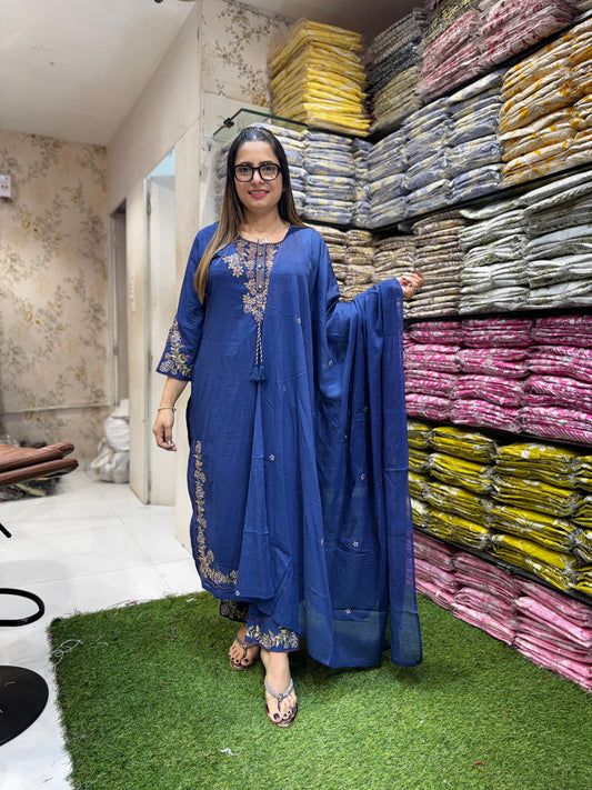 Pure Cotton Blue 3pc Set