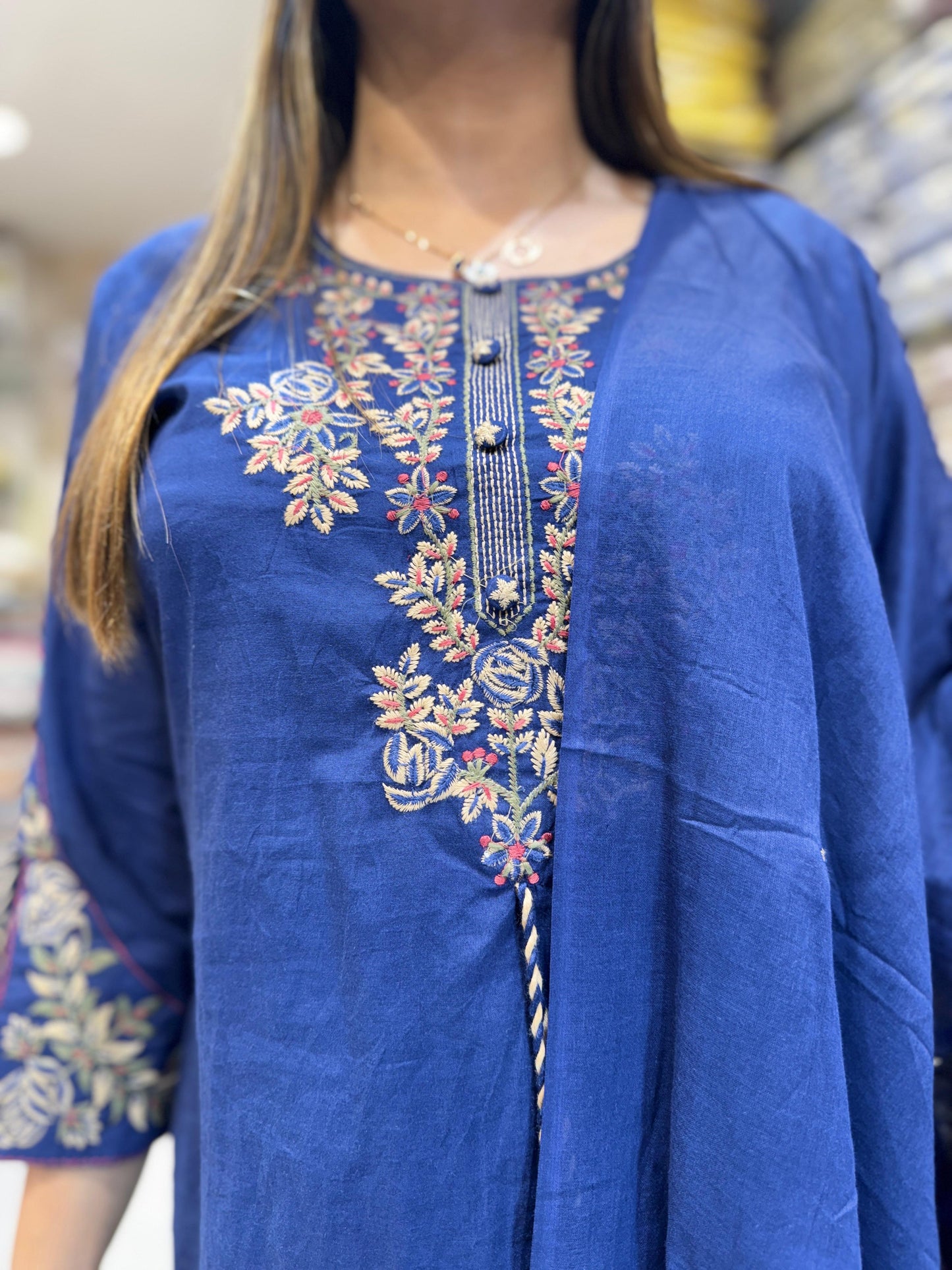 Pure Cotton Teal Blue 3pc Set
