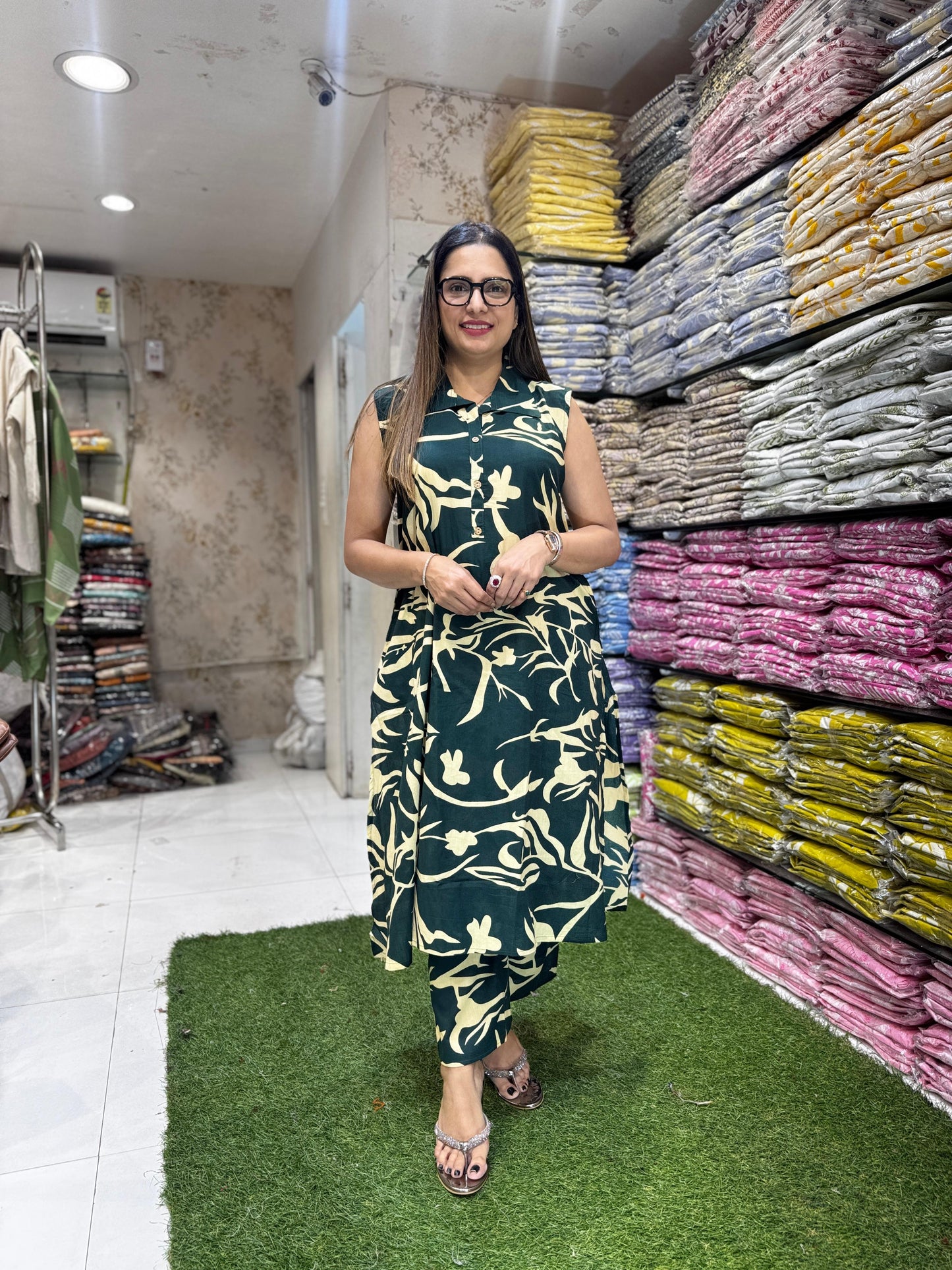 Pure Cotton Green 2pc Set