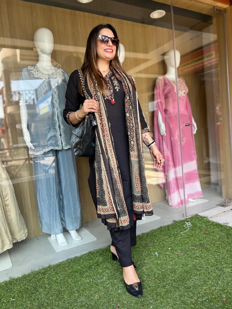 Pure Cotton Black 3pc Set