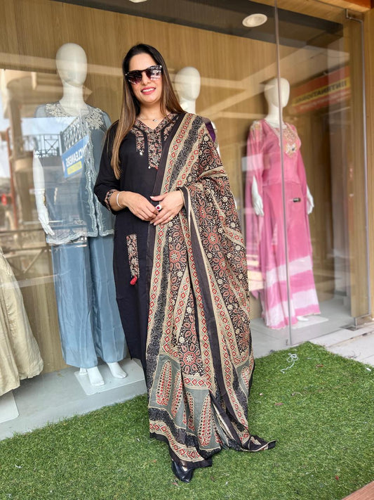 Pure Cotton Black 3pc Set