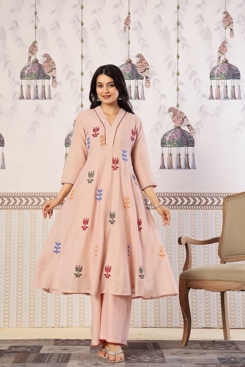 Pure Mull Cotton Pastle Pink 3pc Set
