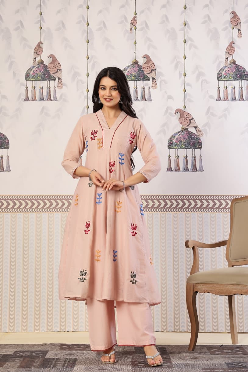 Pure Mull Cotton Pastle Pink 3pc Set