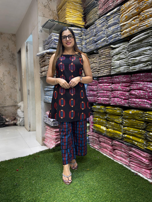 Pure Flex Cotton Black 2pc Set