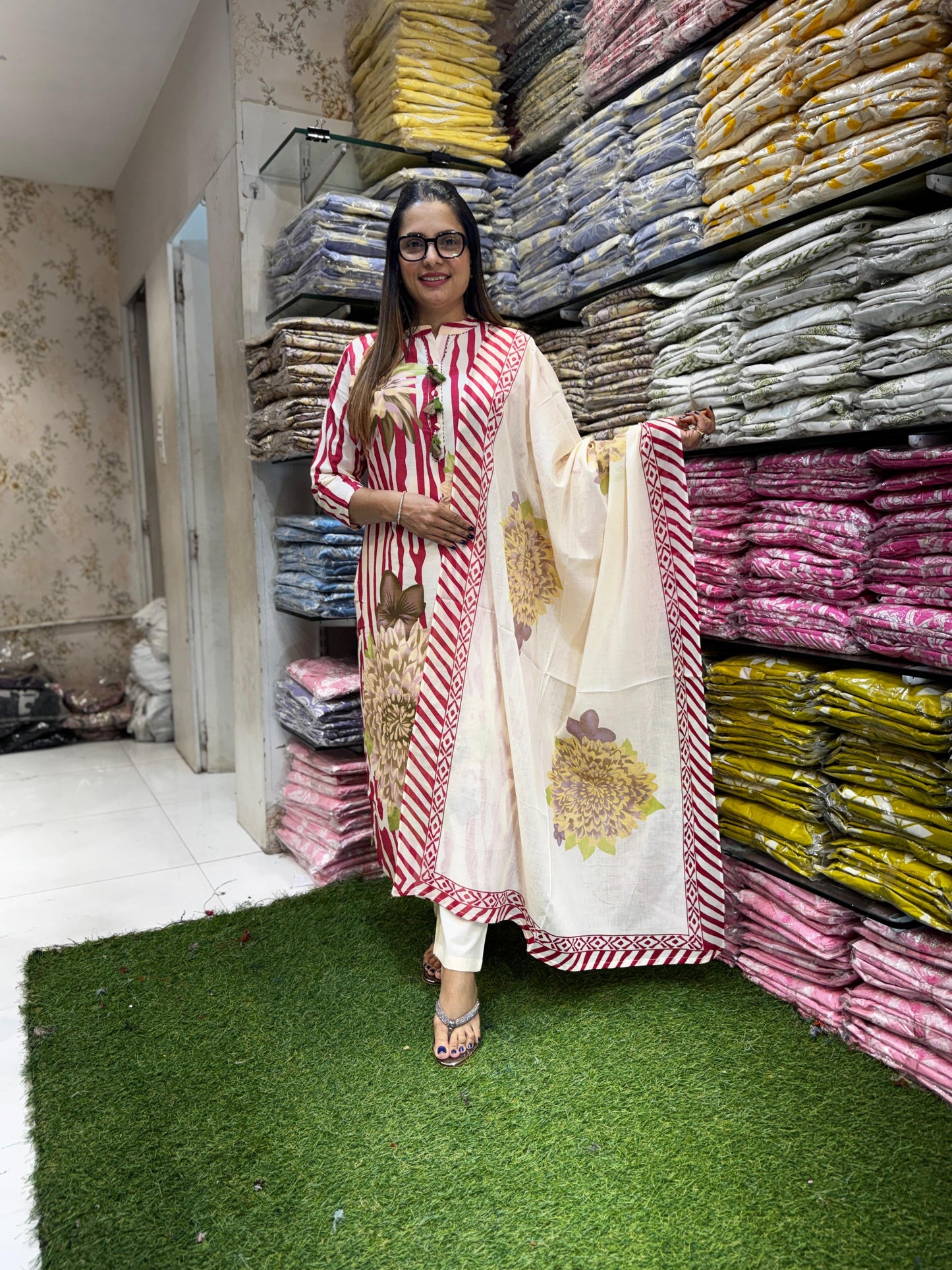 Pure Cotton Red 3pc Set