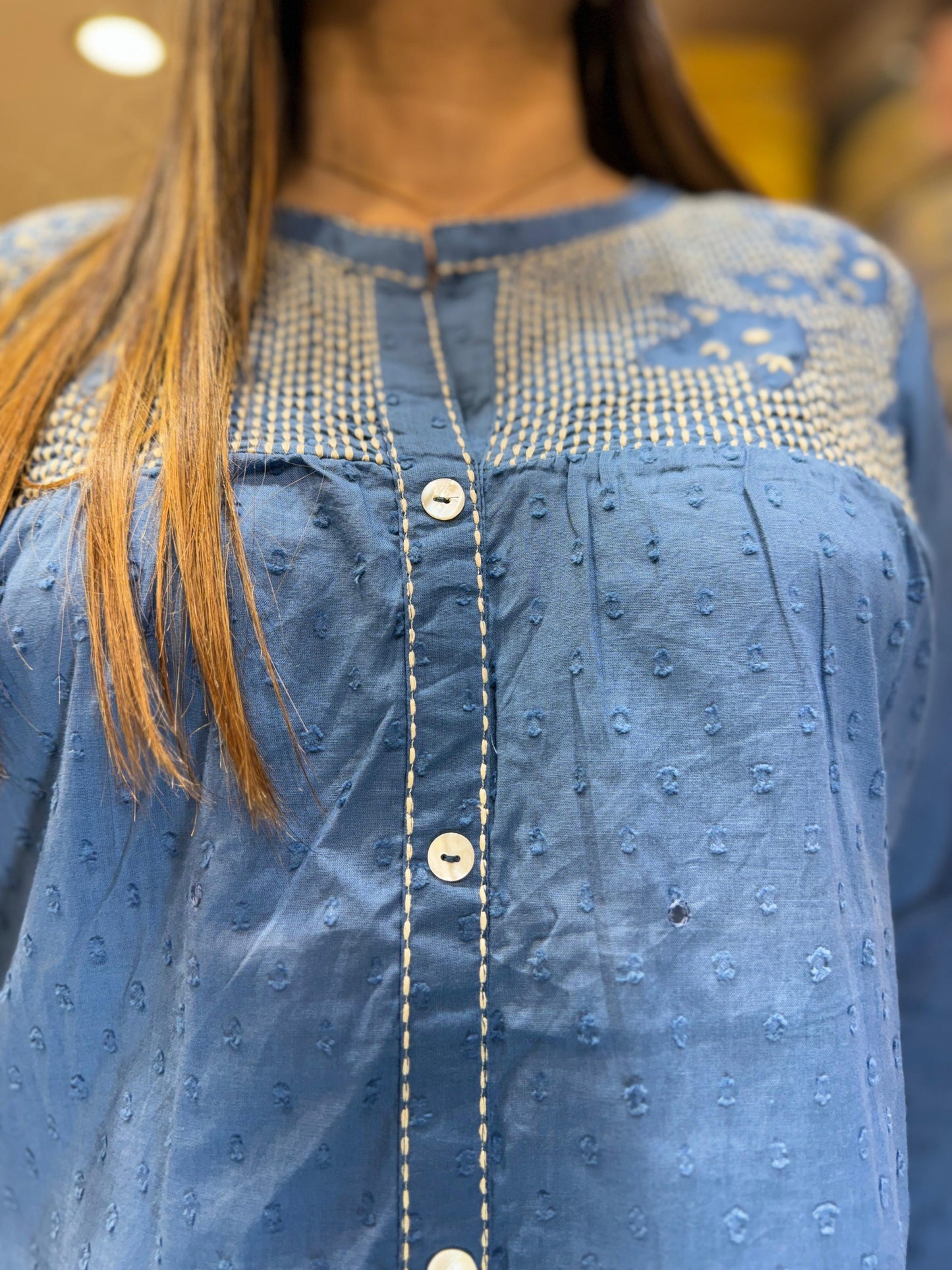 Pure Doby Cotton Blue 2pc Set