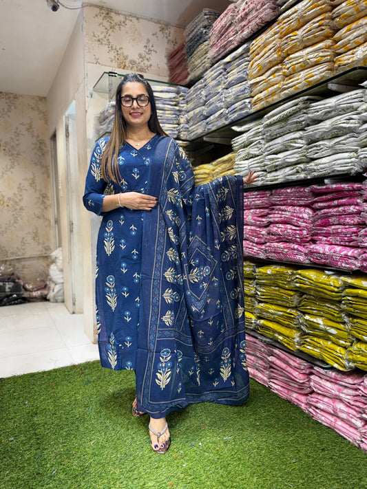 Pure Cotton Blue 3pc Set