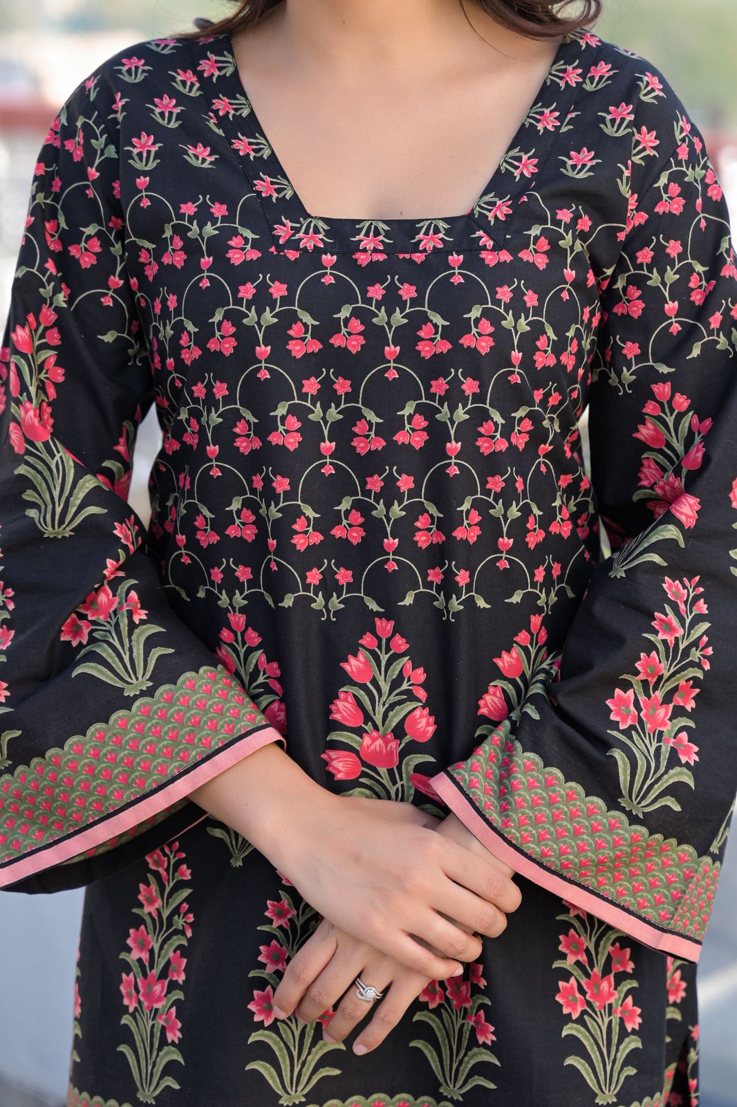 Pure Cotton Black Farsi Salwar 2pc Set