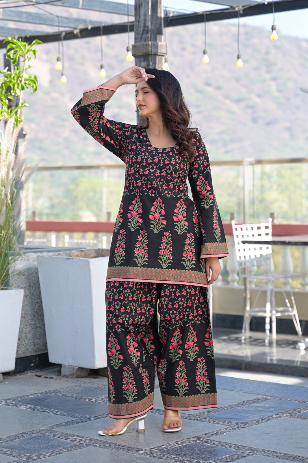 Pure Cotton Black Farsi Salwar 2pc Set
