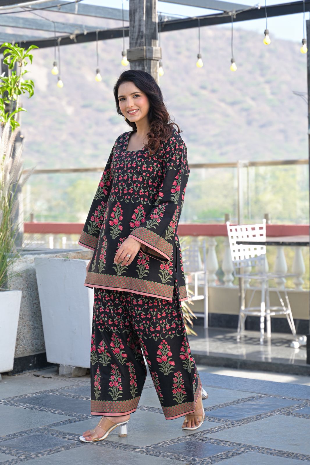 Pure Cotton Black Farsi Salwar 2pc Set