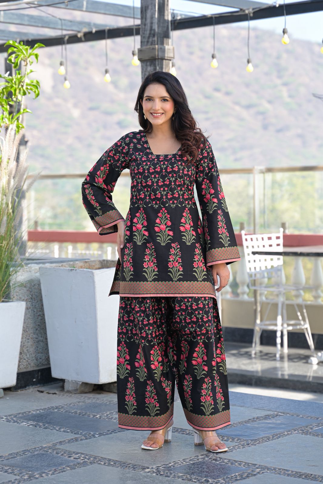 Pure Cotton Black Farsi Salwar 2pc Set