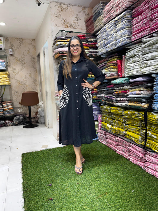 Pure Flex Cotton Black Midi