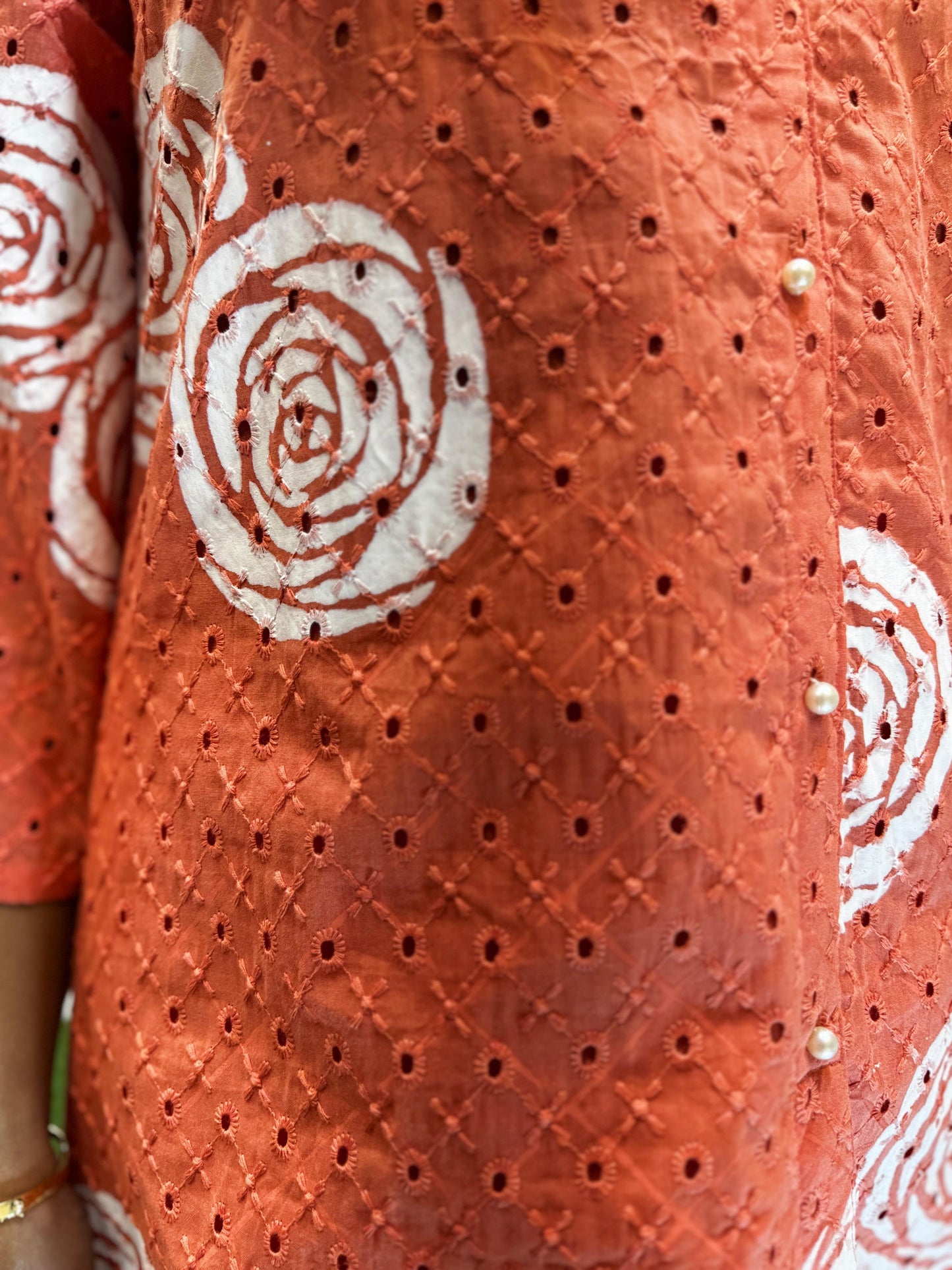 Pure Cotton Peach Orange 2pc Set