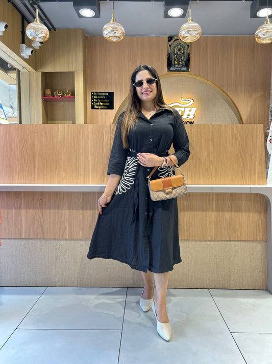 Pure Flex Cotton Black Midi