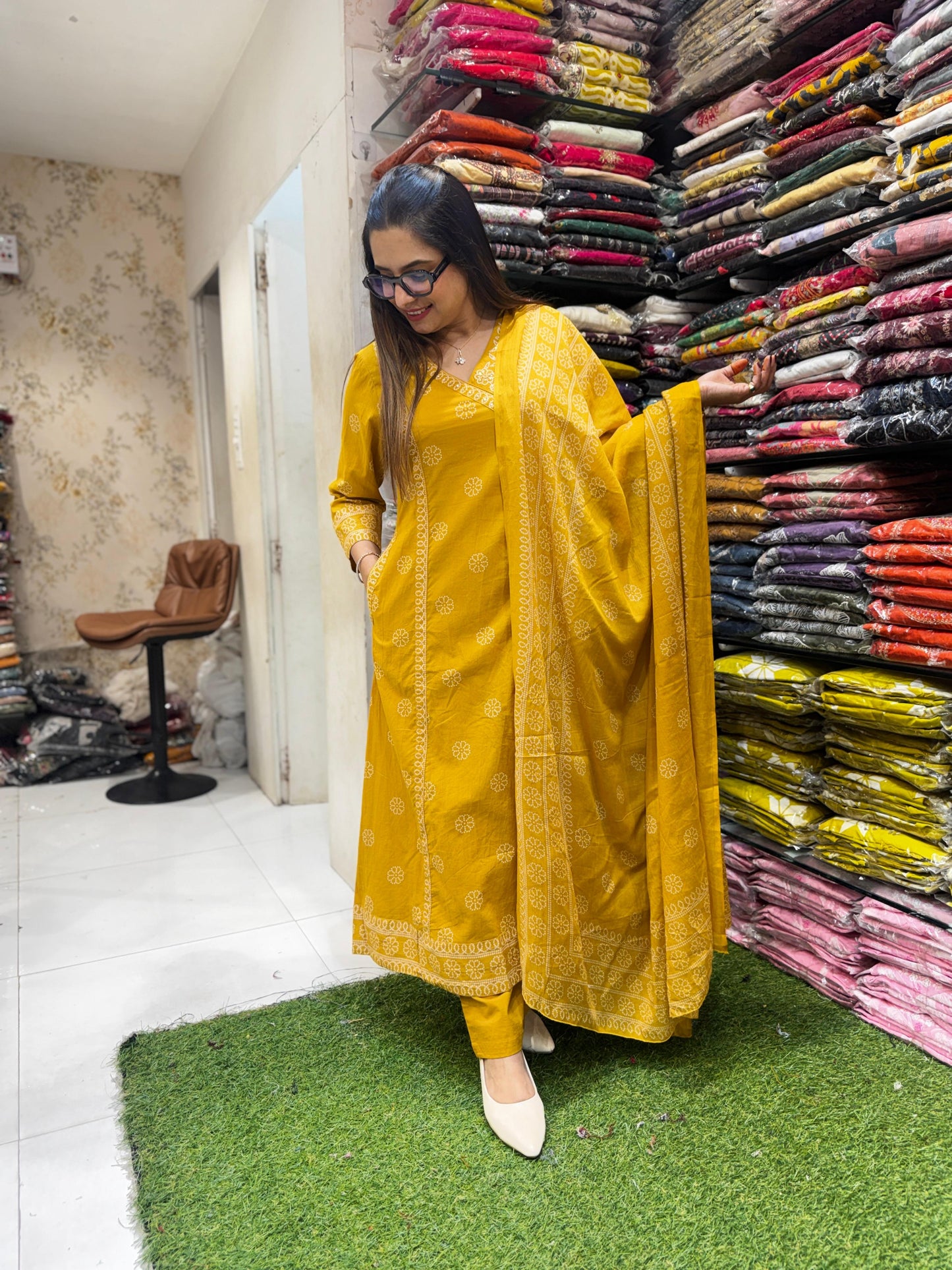 Pure Cotton Yellow 3pc Set