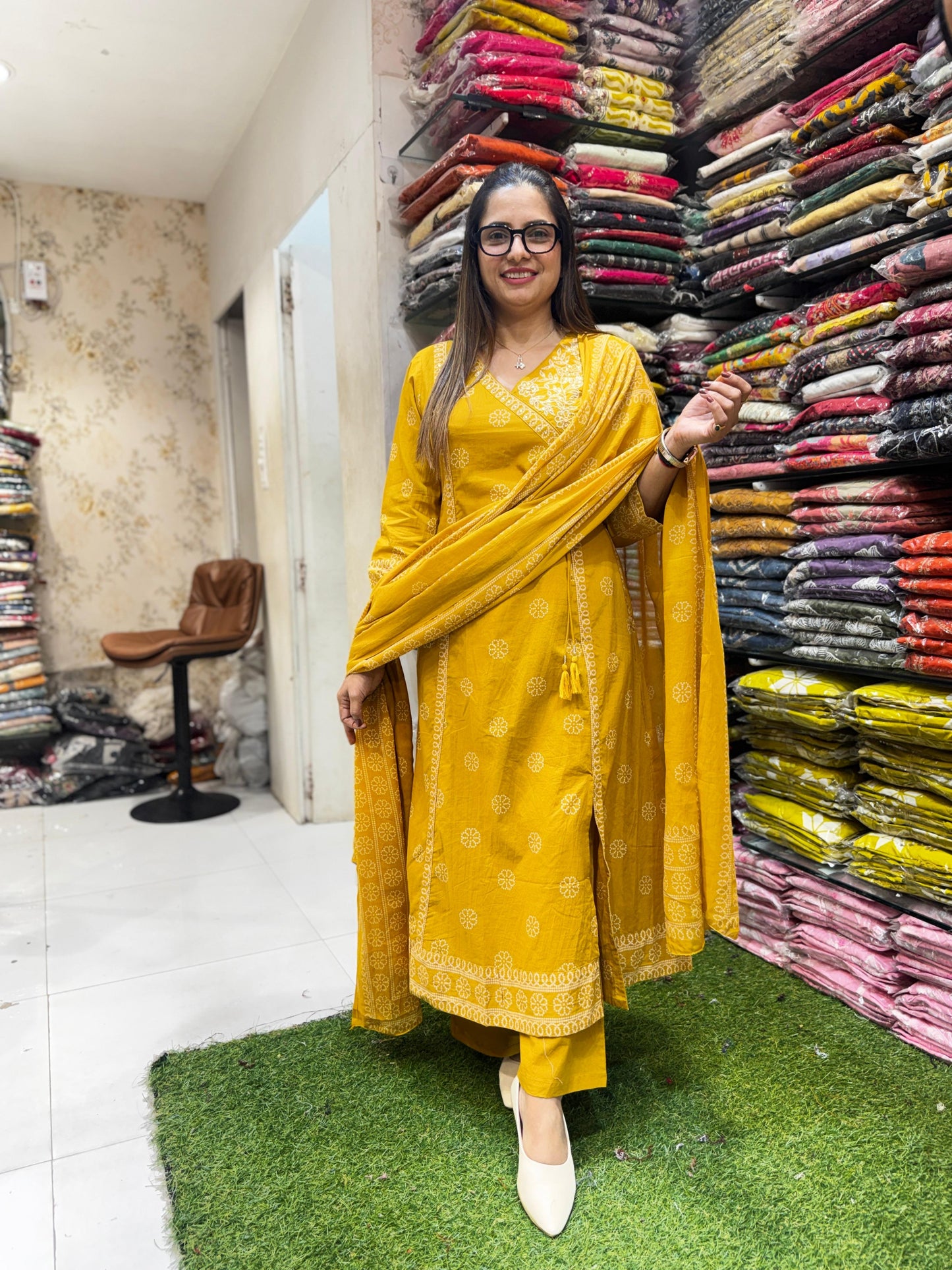 Pure Cotton Yellow 3pc Set