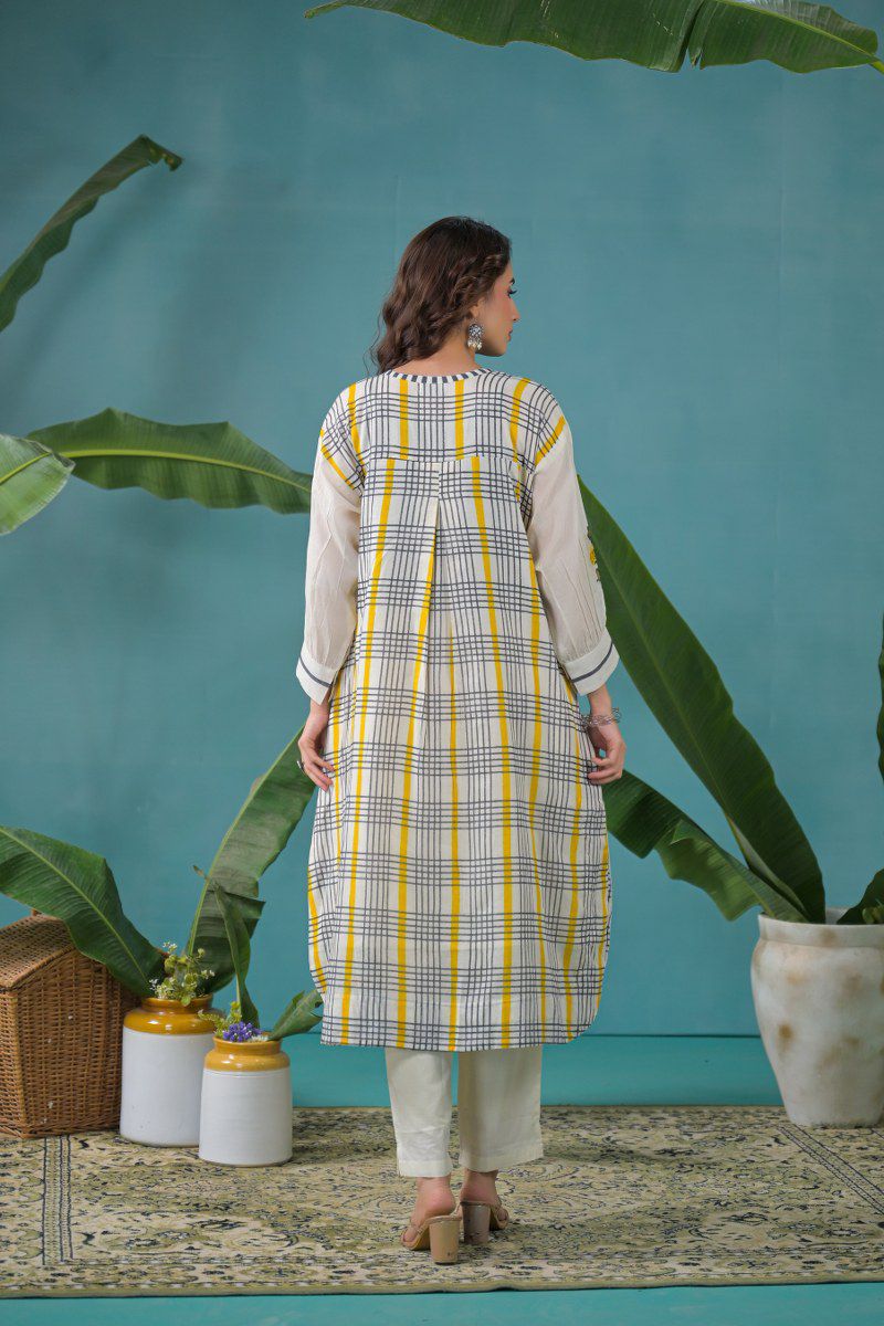 Pure Mull Cotton Off White 2pc Set