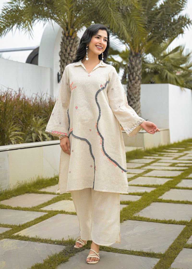 Pure Linen Jute Off White 2pc Set