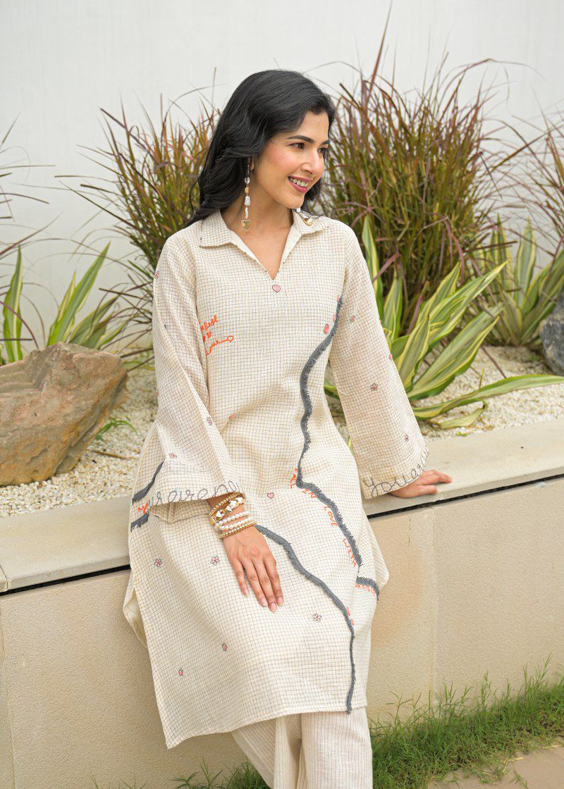 Pure Linen Jute Off White 2pc Set