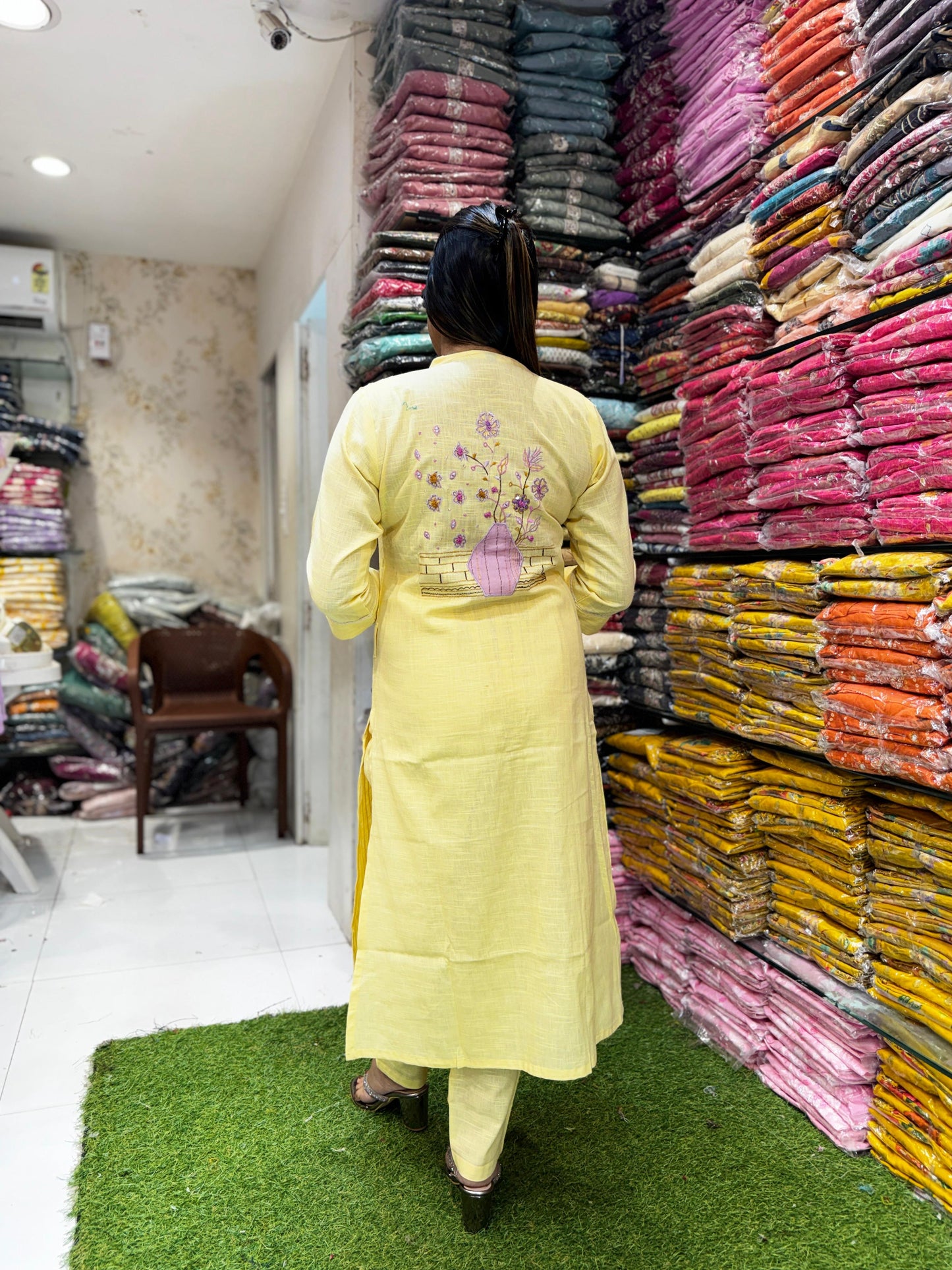 Pure Linen  Light Yellow 2pc Set