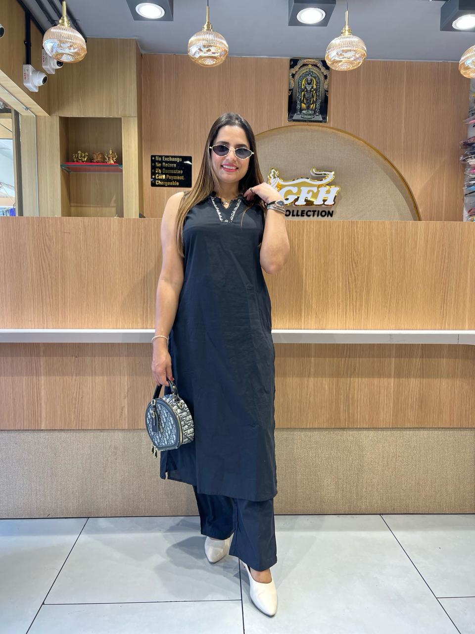 Pure Cotton Black 2pc Set
