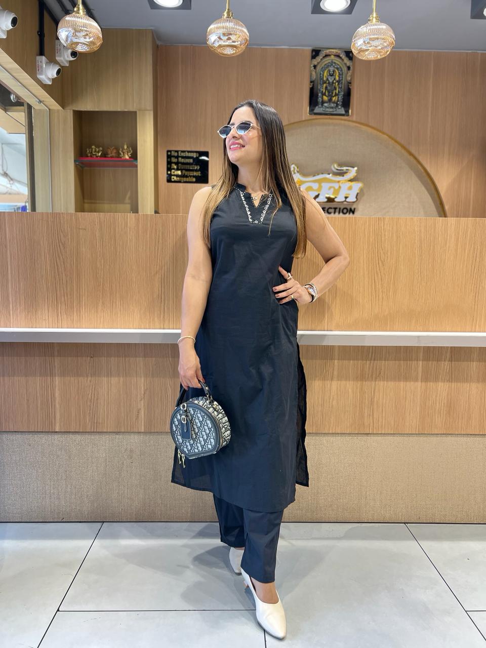 Pure Cotton Black 2pc Set