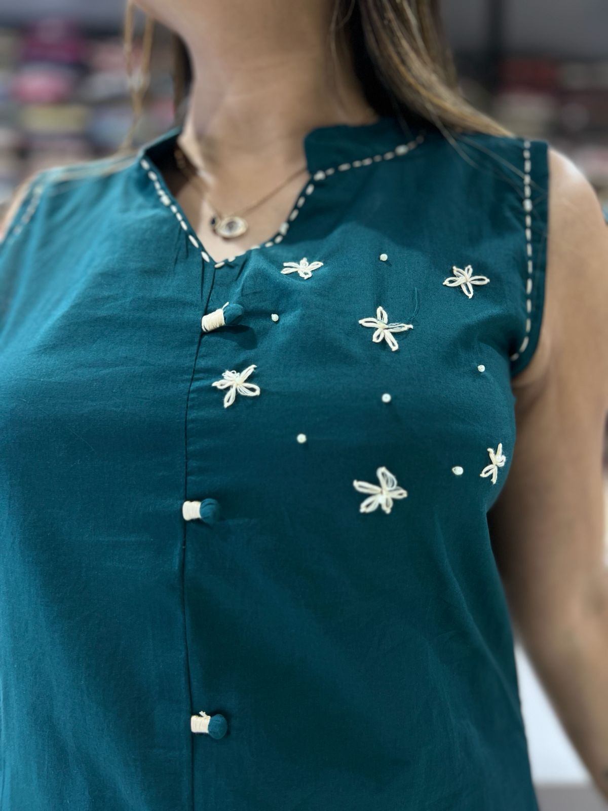 Pure Cotton Peacock Green 2pc Set