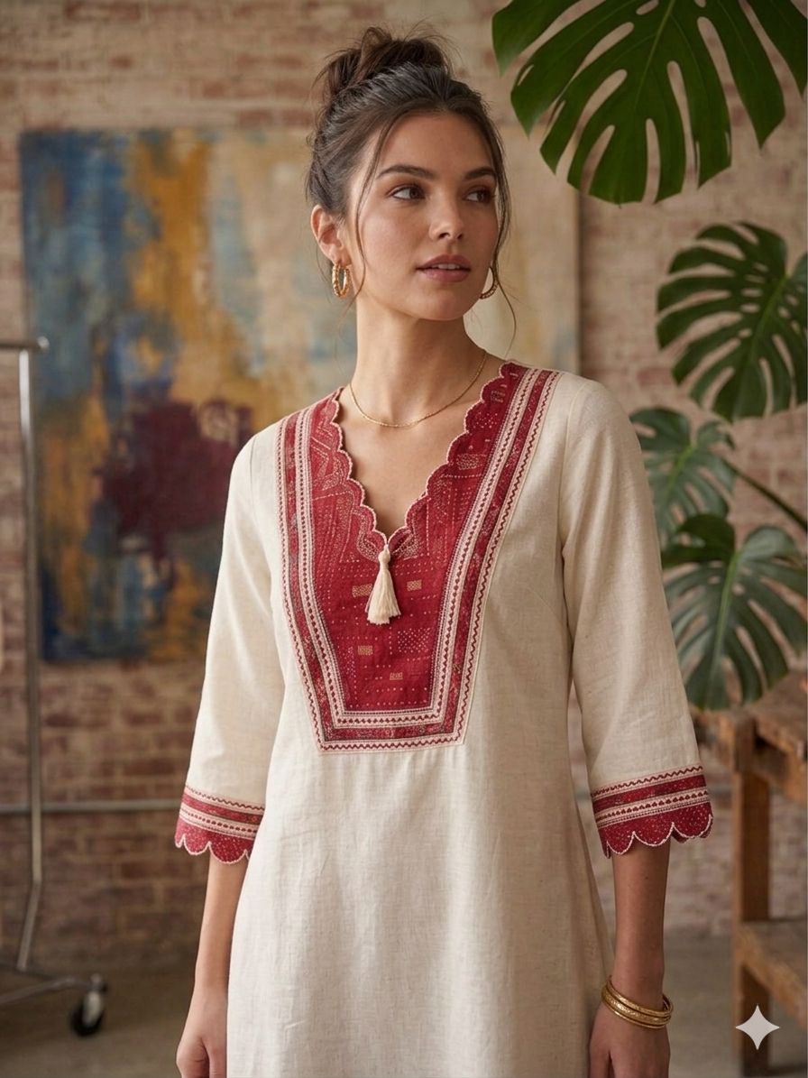 Pure Slub Rayon Off White 2pc Set