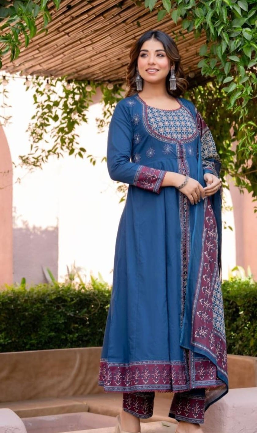Pure Cotton Blue 3pc Set