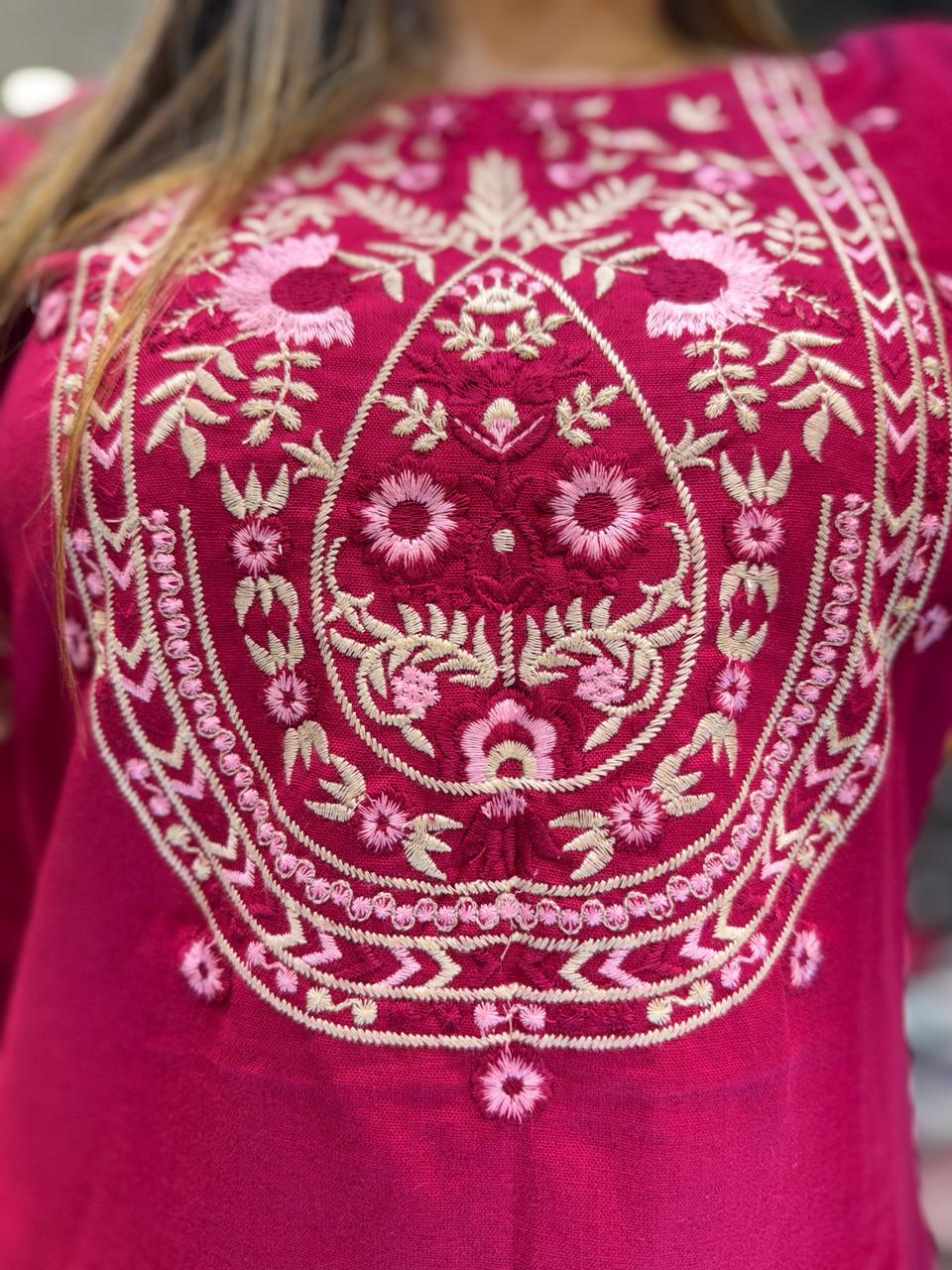 Pure Flex Cotton Rani Pink 2pc Set