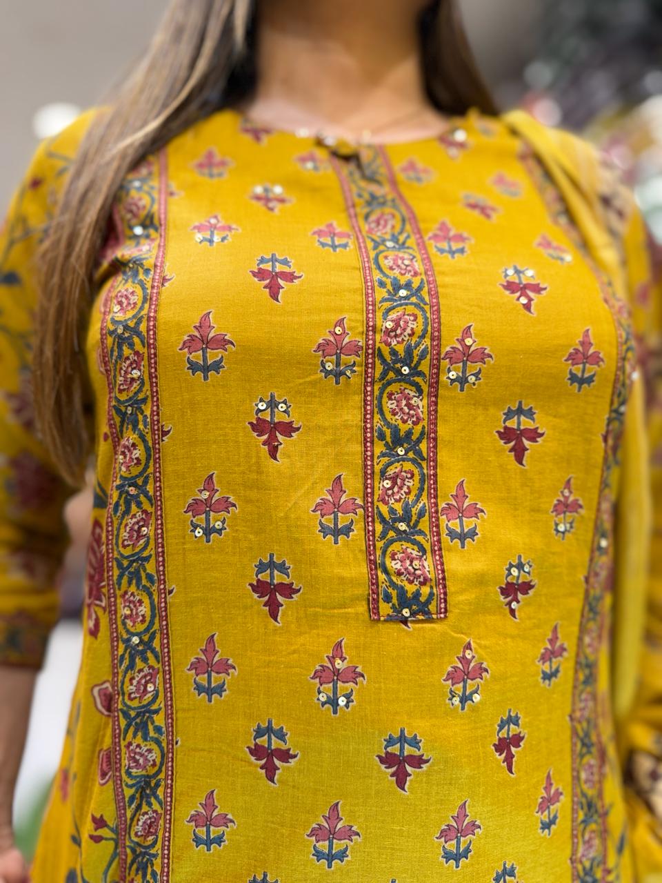 Pure Cotton Yellow 3pc Set
