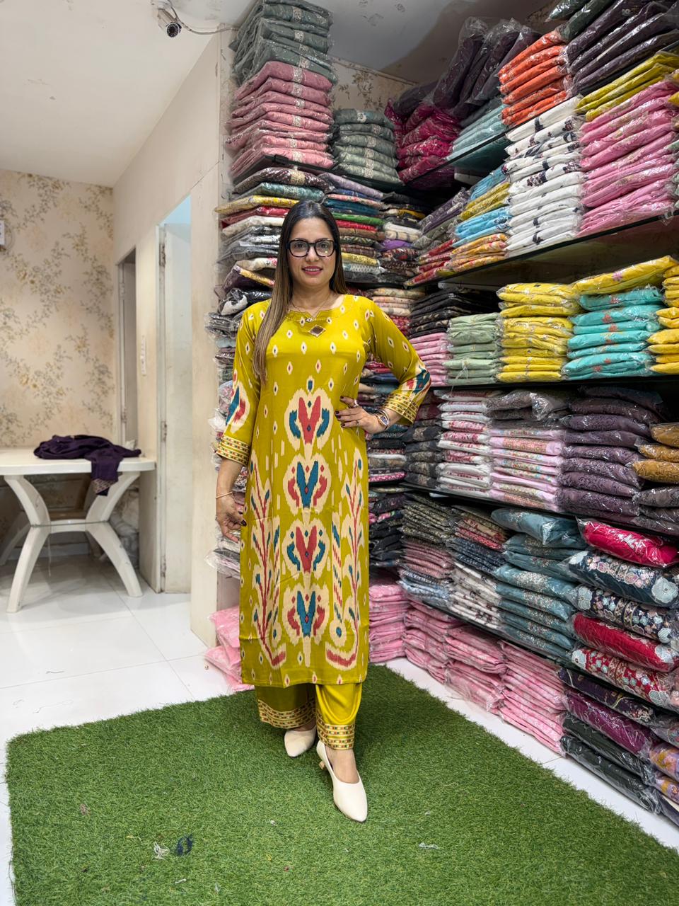 Pure Gaji Silk Yellow 2pc Set