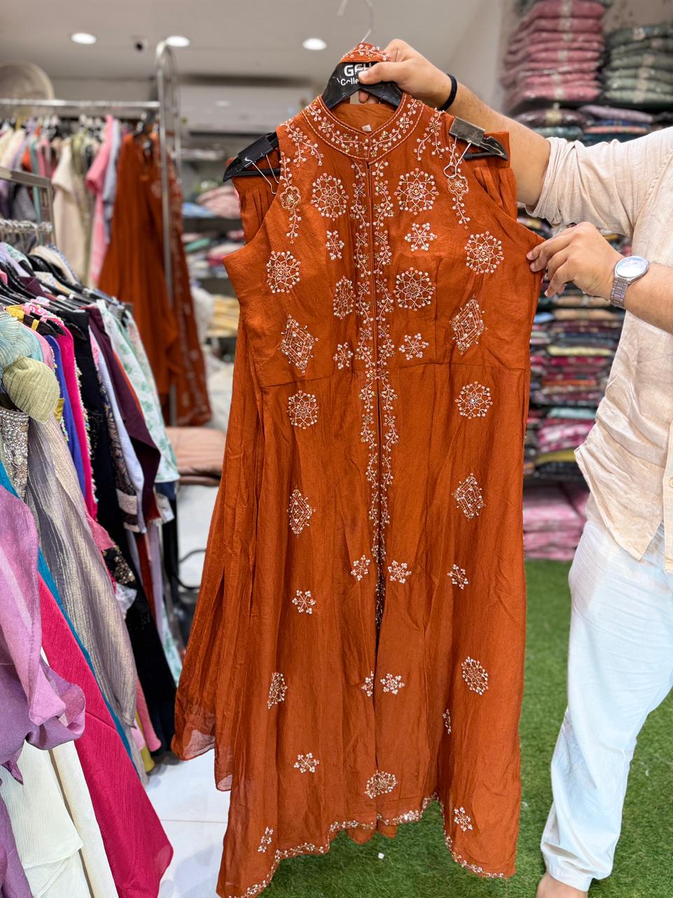 Pure Crush Silk Rust Orange 3pc Set
