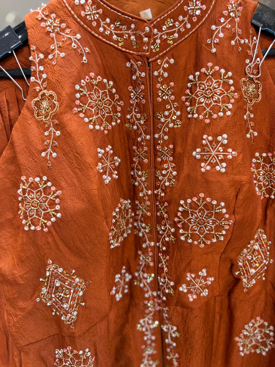 Pure Crush Silk Rust Orange 3pc Set