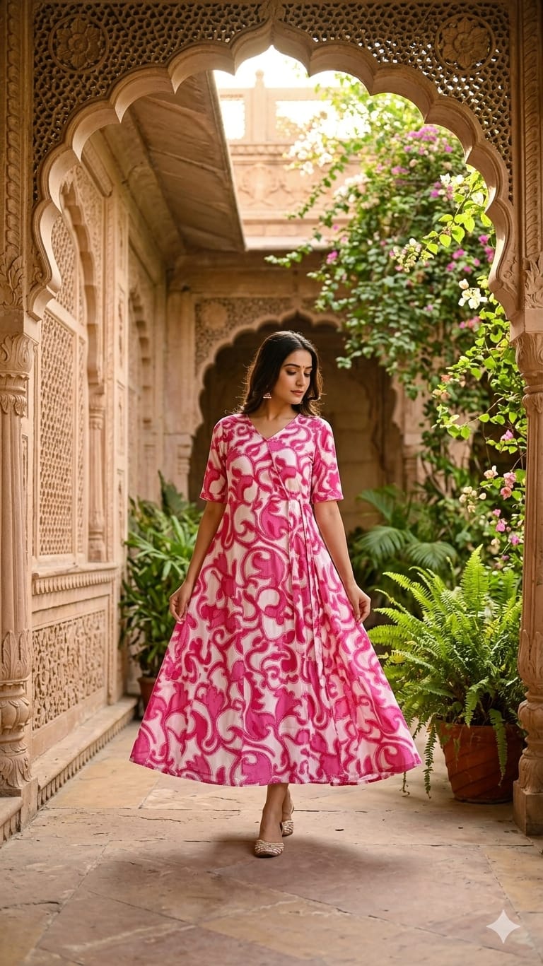 Pure Cotton Pink Midi
