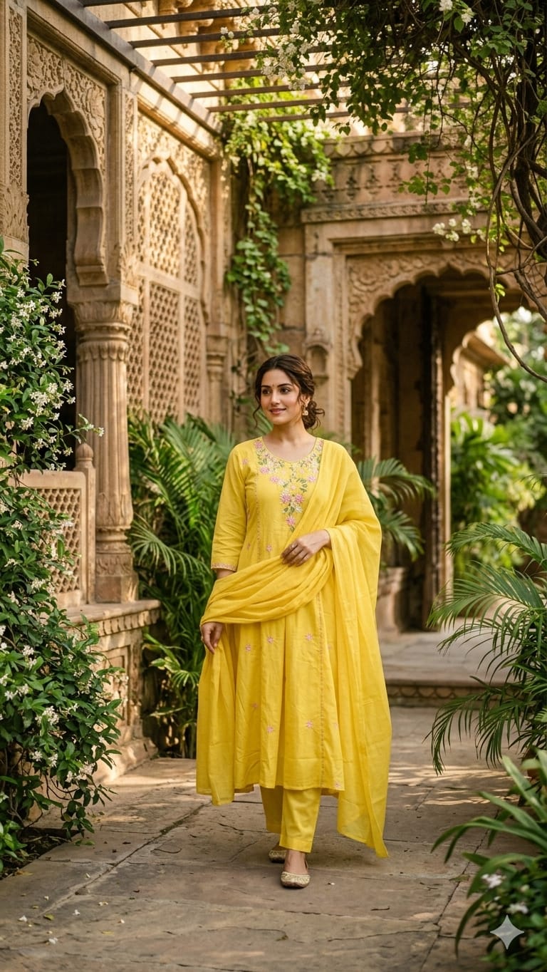 Pure Cotton Yellow 3pc Set
